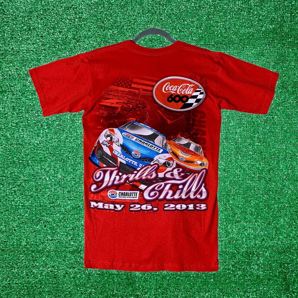 Racing Graphic Tee Vintage Short Sleeves Charlotte North Carolina Sports T Shirt